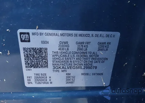 2024 GMC Terrain Awd Slt from USA, damaged, VIN 3GKALVEG5RL295079